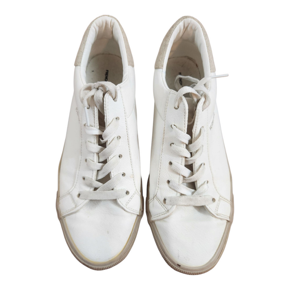 French Connection FC-Becka-S sz 8.5 shoes white lace up sneakers faux leather